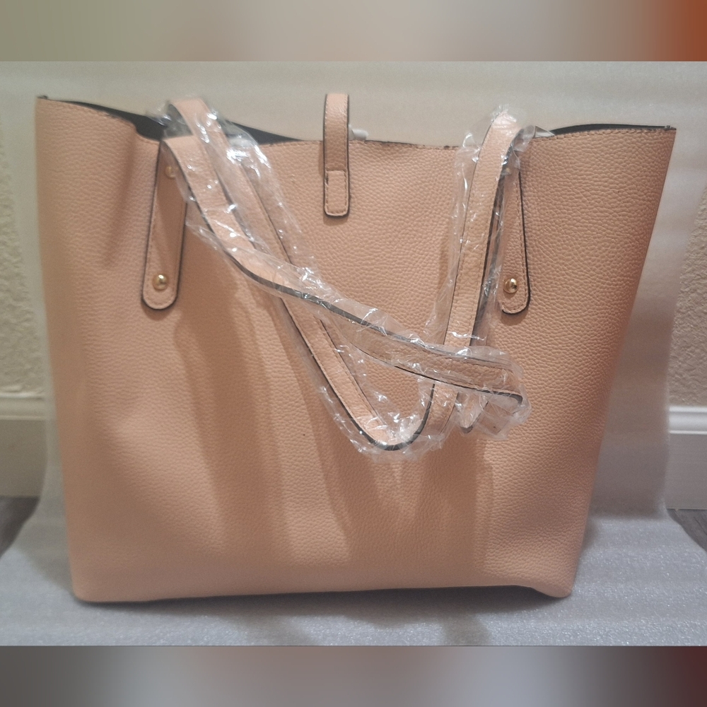 Jessica Moore Large Peach Tote Bag - Picture 2 of 5